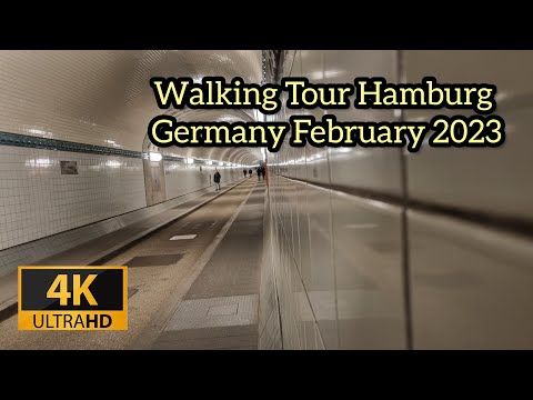 Walking Tour Hamburg Germany 4K February 2023