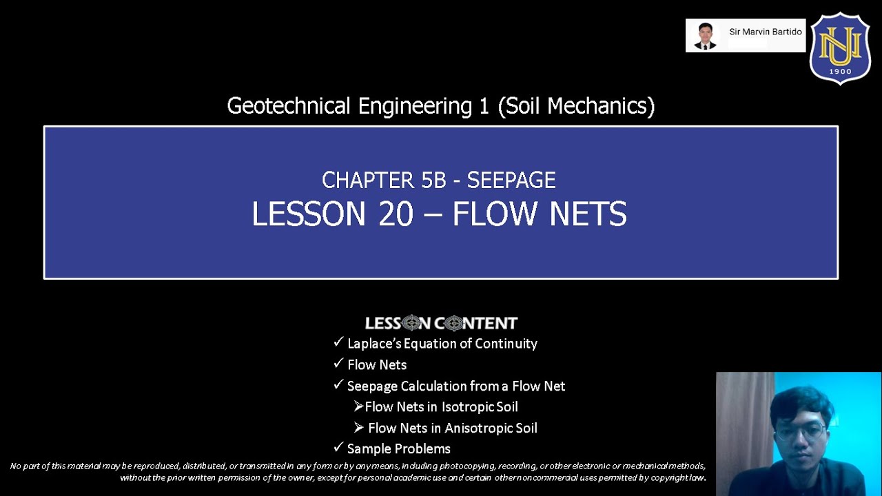 Geotechnical Eng'g 1 (Soil Mechanics) - Flow Nets