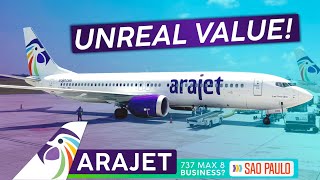 TRULY Great Value! · ARAJET 737 'Business Class' 🇩🇴 Santo Domingo to Sao Paulo 🇧🇷 Comfortable Too!