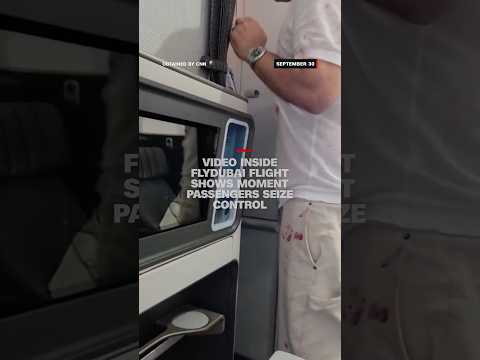 Video inside Flydubai flight shows moment passengers seize control