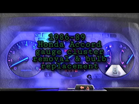 1986 89 Honda Accord gauge cluster removal & bulb replacement