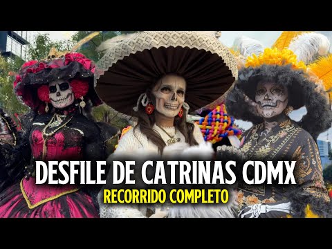Así se vivió el ESPECTACULAR DESFILE DE CATRINAS en la CIUDAD DE MEXICO 2025 🇲🇽 (recorrido completo)