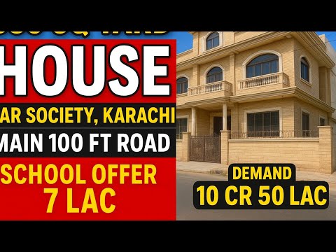  100 Ft Road Par 380 Sq Yard Ka Mega House! 15 Rooms – Ideal for School Setup | Offer 7 Lac Rent | 