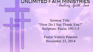 How Do I Say Thank You?-11/23/14