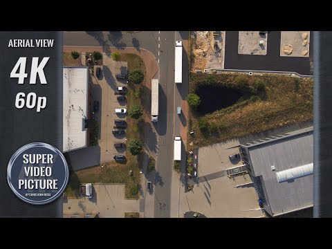 Ahrensburg, Schleswig-Holstein, Germany: Gewerbegebiet - 4K (2160p/60p) Moving Video Picture