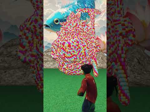 Playing football to unlock the #0105 bubble colourful Statue Unblock 🤯 #3D #shorts #vfxhd #shorts