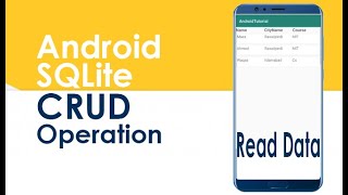 Android Crud Operation-Read Data from SQLite In RecyclerView