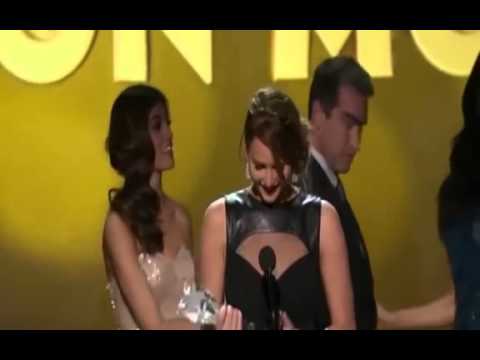 Jennifer Lawrence winning Best Actress in An Action Movie @ 18th Critics Choice Movie Awards 2013