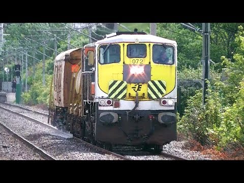 Irish Rail 071 Class Loco Number 072 + Weed Spray Train - Blackrock, Dublin