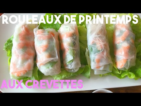 Recette du rouleau de printemps aux CREVETTES
