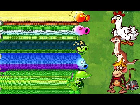 Plants vs  Zombies 2: All New Premium Max Level Power-up Vs 100 Zombie Monkey