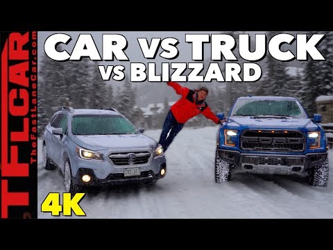 2019 Ford Raptor vs Subaru Outback: What's The Best Blizzard Fighter?