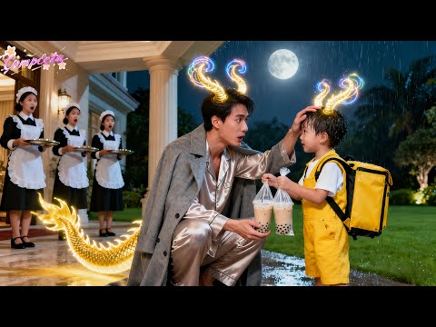 Por Sua Mãe! Menino De 6 Anos Entrega Comida Na Chuva & O CEO Vê Seus Chifres E Reconhece O Filho!