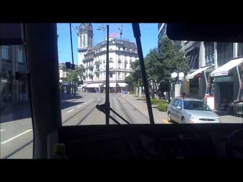 VBZ ZÜRICH TRAM - Linie 2: Bahnhof Tiefenbrunnen - Farbhof