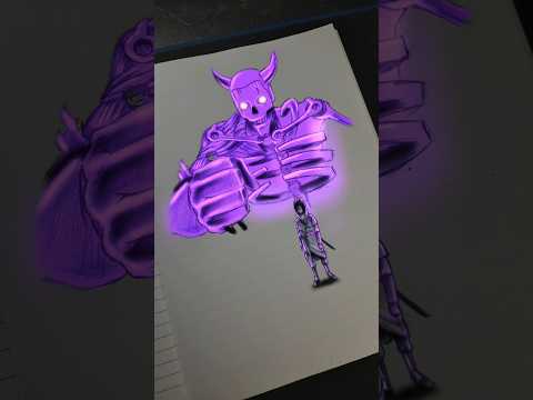 Sasuke with sussano pen sketch #shorts #animedrawing