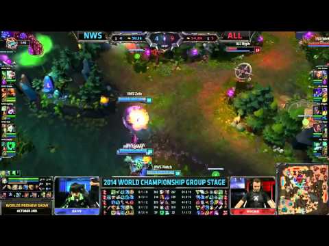 NWS Zefa - Tristana Insane Crit Damage! - NaJin White Shield vs Alliance - Worlds 2014 - LoL