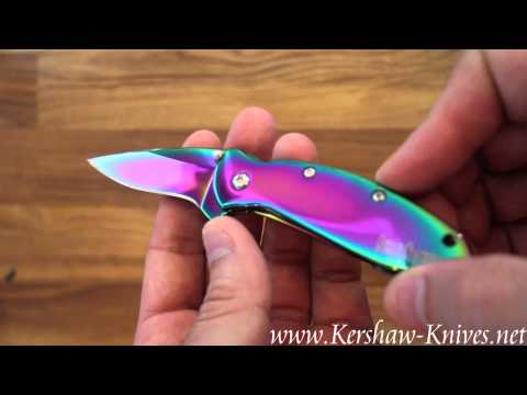 Kershaw Ken Onion Rainbow Scallion Knife 1620VIB Demo