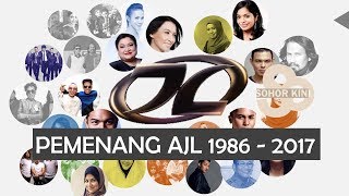 [Update] Senarai Pemenang AJL Tahun 1986 - 2017