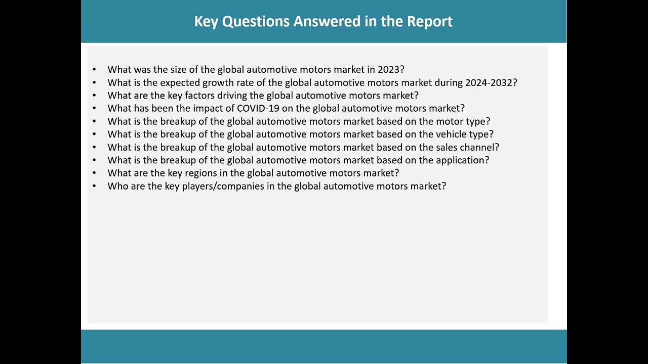 Automotive Motors Market Size, Share, Outlook, Trends, Growth, and Forecast 2024-32