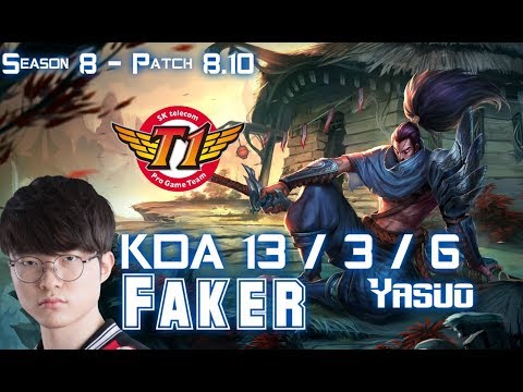SKT T1 Faker YASUO vs VLADIMIR Mid - Patch 8.10 KR Ranked