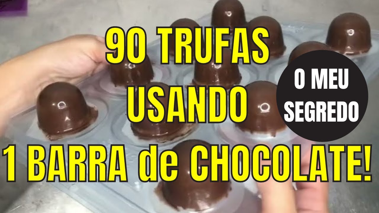 Como Fazer 90 TRUFAS com UMA Barra de Chocolate Fracionado
