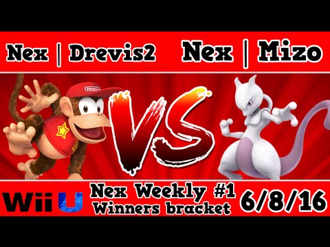 Nex Weekly #1 - Nex | Drevis2 (Diddy) Vs. Nex | Mizo (Mewtwo, Sonic) - Winners bracket - Smash wii U