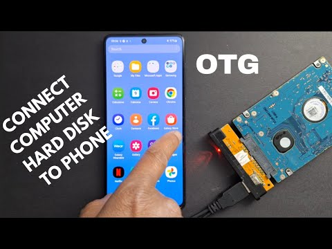 How to connect an external computer hard drive to your phone via USB OTG #otg