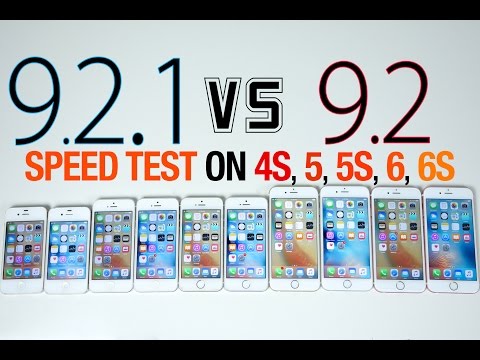 iOS 9.2.1 vs iOS 9.2 Speed Test on iPhone 6S, 6, 5S, 5 & 4S