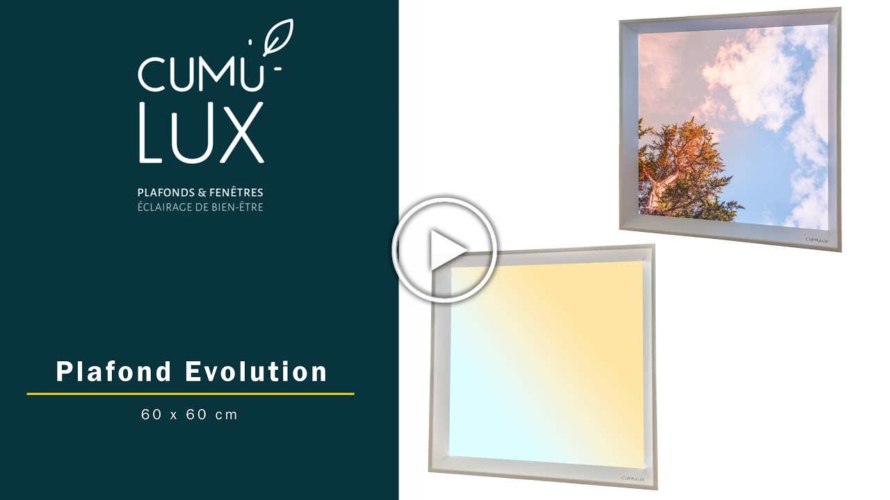 Voir la vidéo de présentation de la dalle LED circadienne Cumulux Evolution Ciel