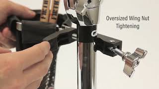 Video thumbnail for Don't worry about dropping sticks with the SC-DSH Deluxe Stick Holder by Gibraltar Hardware