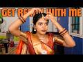 Vintage Rust Orange Saree Look Wedding Guest Makeup Look Tutorial HARINI SI