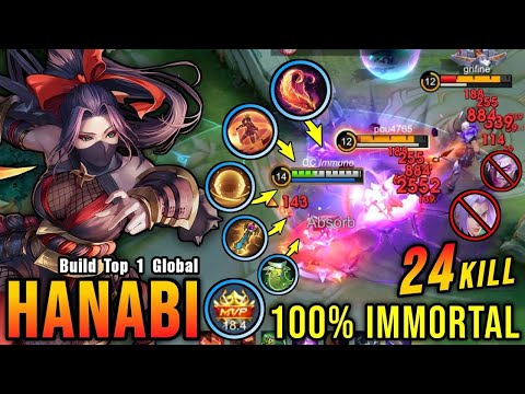 4️⃣ HANABI META BUILD IS BROKEN 🤯 FULL GAME INSANE DAMAGE RANK PUSH CARRY! | MLBB