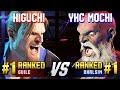 SF6 ▰ HIGUCHI (#1 Ranked Guile) vs YHC-MOCHI (#1 Ranked Dhalsim) ▰ High Level Gameplay