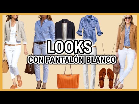 CONJUNTOS DE ROPA OTOÑO INVIERNO CON PANTALÓN DE COLOR BLANCO/ COMBINACIONES DE ROPA DE MODA 2022