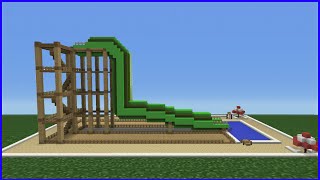Minecraft Tutorial: How To Make A Tube Water Slide (Mini Water Park)