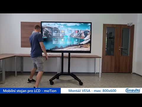 Stojan mobilní pro LCD - MOTION MS-12S  el. výškově nastavitelný