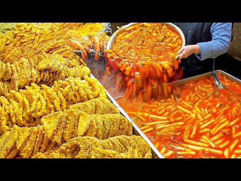 역대급으로 팔리는 줄서야 먹는 떡볶이, 순대, 튀김 길거리음식 몰아보기~!