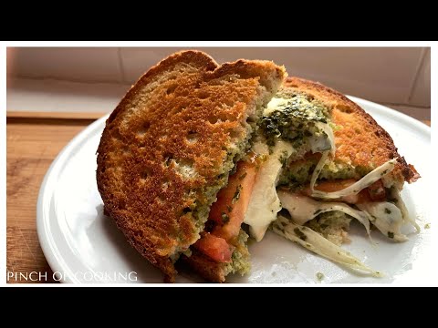 Caprese Grilled Cheese Sandwich - Basil Pesto Part 2