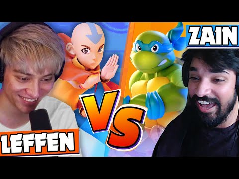 LEFFEN vs ZAIN FOR THE 1ST TIME EVER in Nick All-Star Brawl