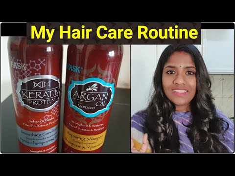 My Simple Hair Care Routine/ I use Hask Argan Oil...