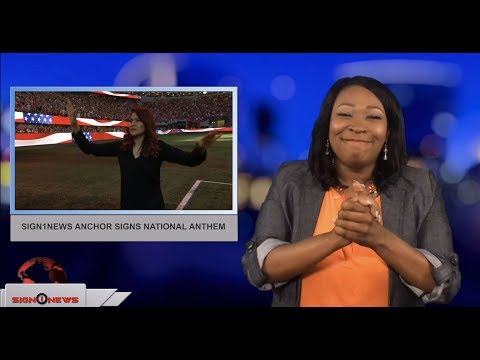Sign1News anchor signs national anthem (ASL - 7.1.18)