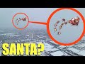Drone Catches Santa Claus FLYING In His Sleigh On Christmas Eve Almost Hits Drone