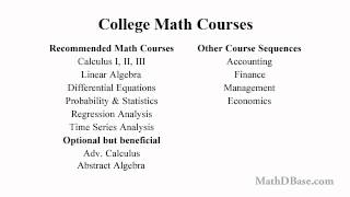 The Math You Need... - Part 1: to become an Actuary
