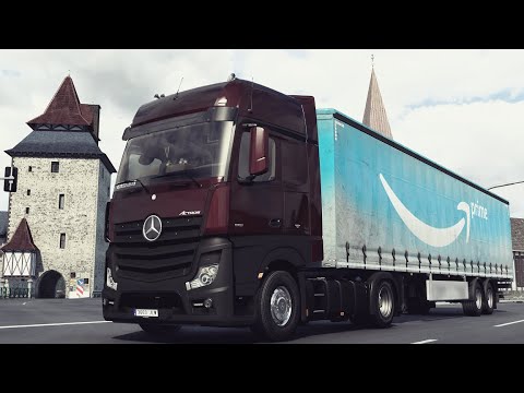 ETS 2 MERCEDES MP4 EUROROAD-MAP CUXHAVEN - FLENSBURG [4K] TOBii-Eye5-