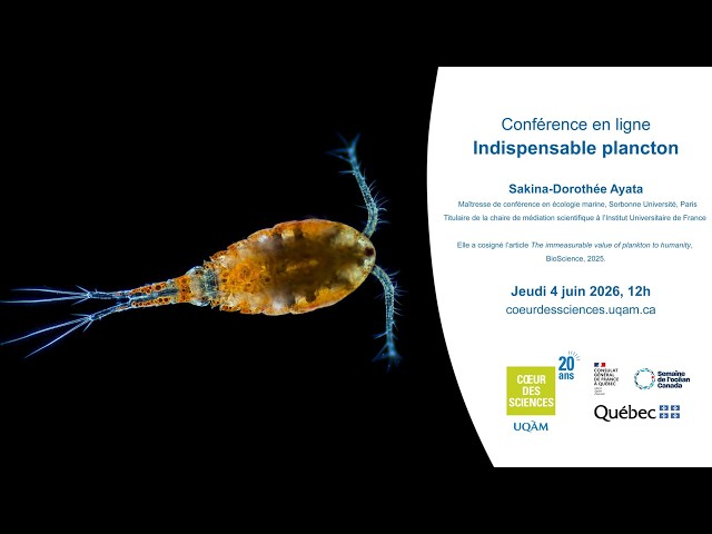 Conférence: «Indispensable plancton»