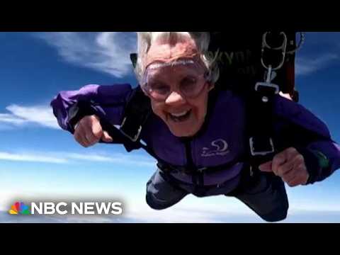Skydiving grandma celebrates 100th birthday in the sky