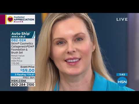 Skinn Cosmetics CollagenesisDWP Fair Foundation und Pinsel