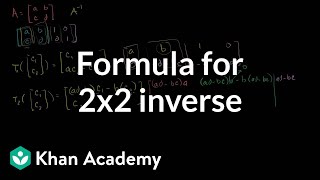 Linear Algebra: Formula for 2x2 inverse