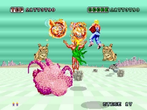 Space Harrier arcade Gameplay Playthrough Longplay