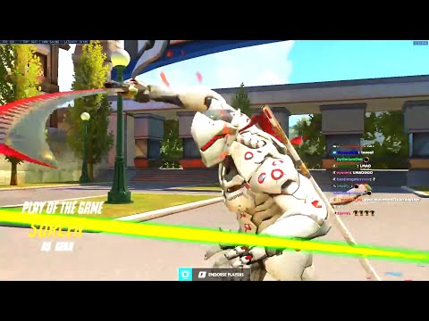 Necros Sick Genji Gameplay! 39 elims! POTG! Overwatch Top 500 Season 35